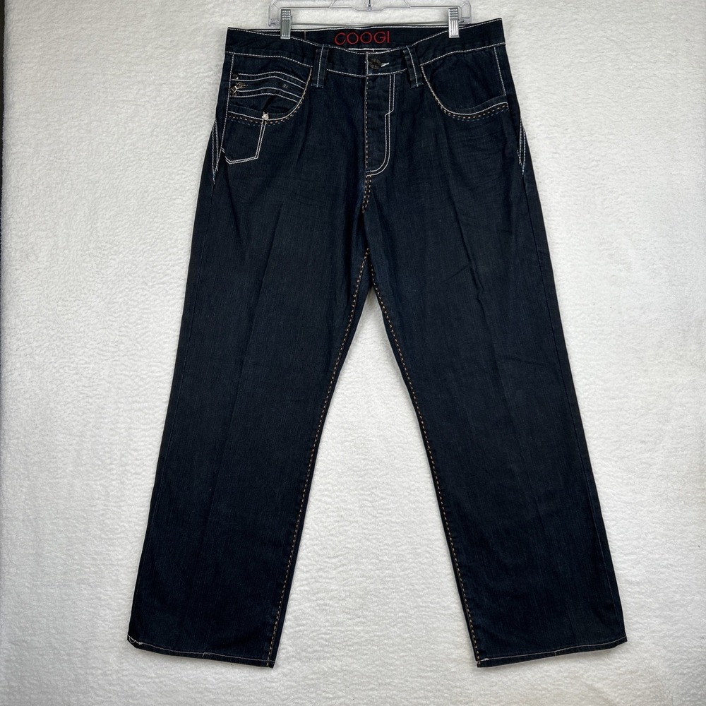 Vintage Y2K Coogi Jeans 38x30 Baggy Wide Leg Embroidered Grunge‎ Skater